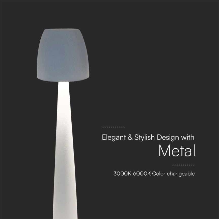 LED Lampada da tavolo touch ricaricabile e dimmerabile LED/3W/5V 3000-6000K 1800 mAh bianco
