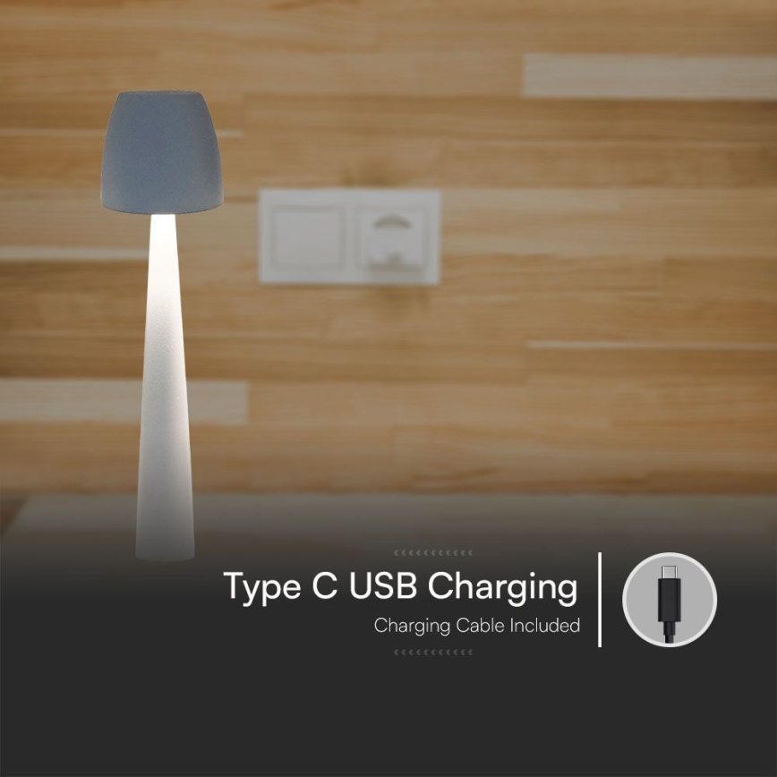 LED Lampada da tavolo touch ricaricabile e dimmerabile LED/3W/5V 3000-6000K 1800 mAh bianco
