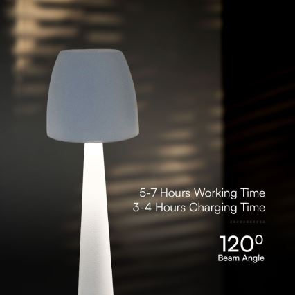 LED Lampada da tavolo touch ricaricabile e dimmerabile LED/3W/5V 3000-6000K 1800 mAh bianco