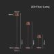 LED Lampada da terra ricaricabile e dimmerabile LED/4W/5V 4400 mAh 4000K IP54 marrone