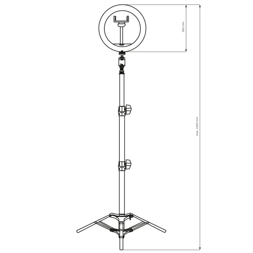 LED Lampada dimmerabile con treppiede e supporto per vlogging LED/15W/5V 2700-6500K