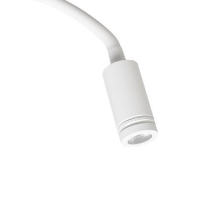 LED Lampada flessibile da parete con base USB 1xLED/8W+1xLED/2W/230V bianco