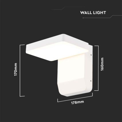 LED Lampada flessibile da parete per esterni LED/17W/230V IP65 3000K bianco