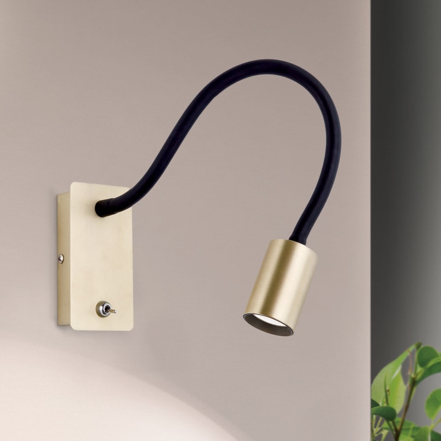 LED Lampada flessibile da parete piccola KURT LED/5W/230V oro
