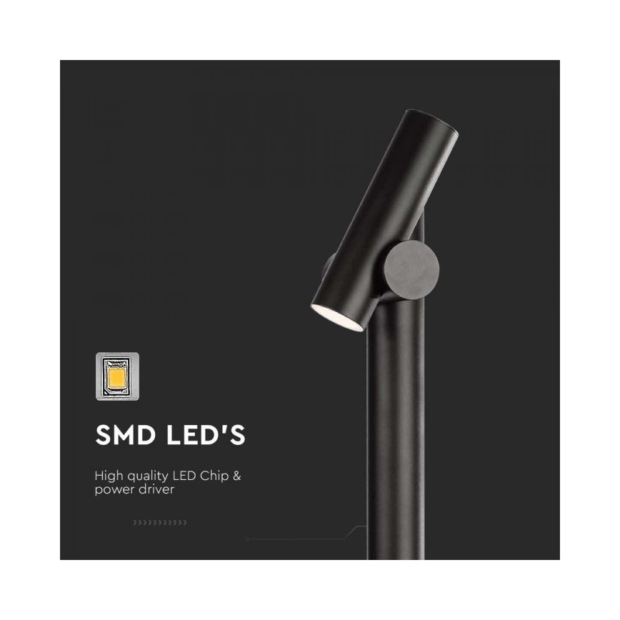 LED Lampada flessibile per esterni LED/4W/230V 4000K IP44 100 cm nero