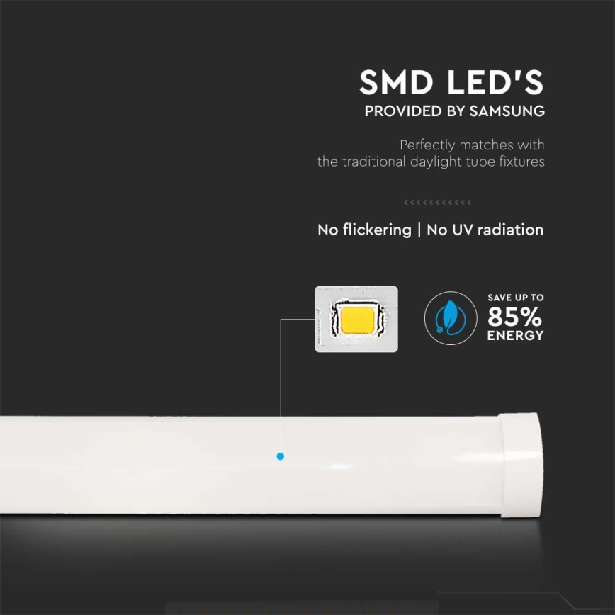 LED Lampada fluorescente SAMSUNG CHIP LED/20W/230V 6500K 60 cm