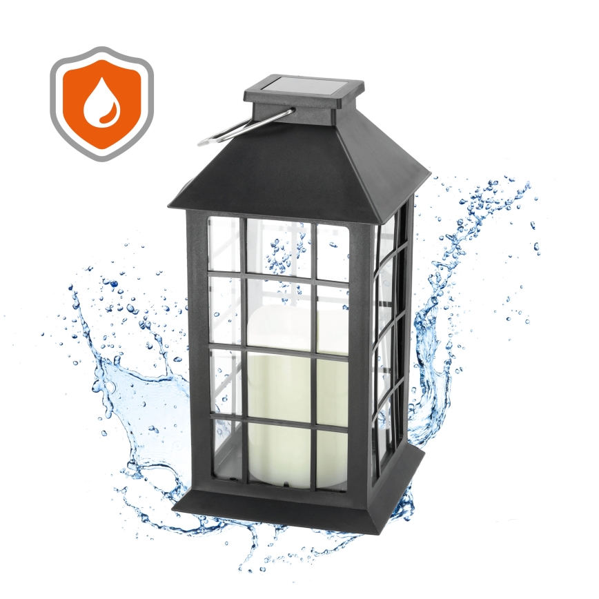 LED Lampada solare a sospensione LED/0,02W/1,2V 1xAA 2700K IP44 200 mAh nero