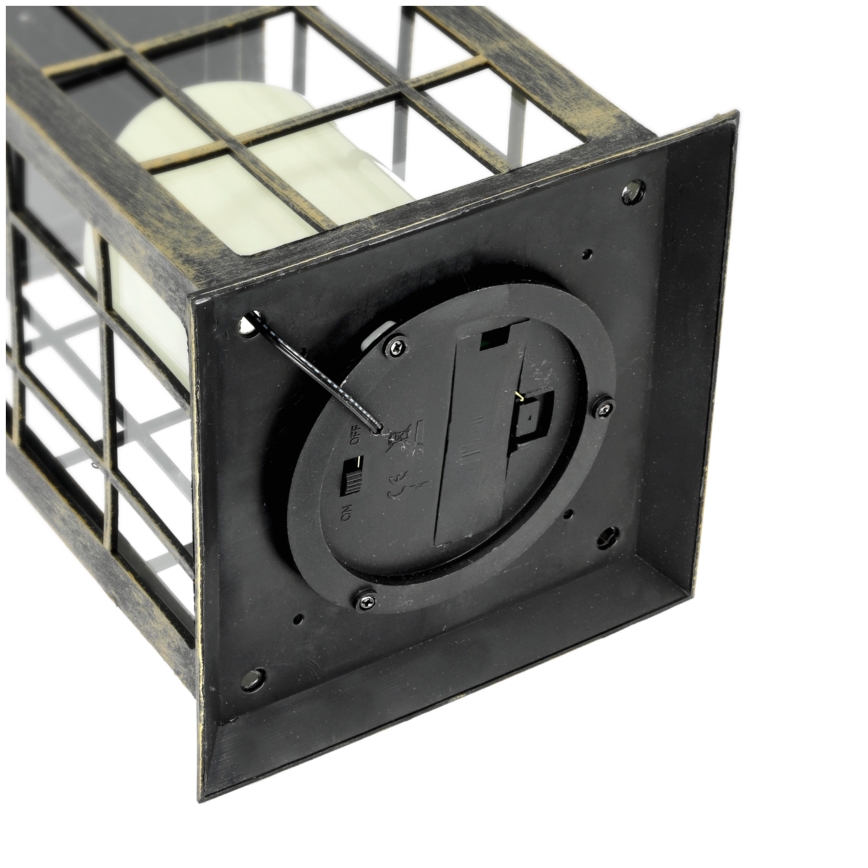 LED Lampada solare a sospensione LED/0,02W/1,2V 1xAA 2700K IP44 200 mAh patina