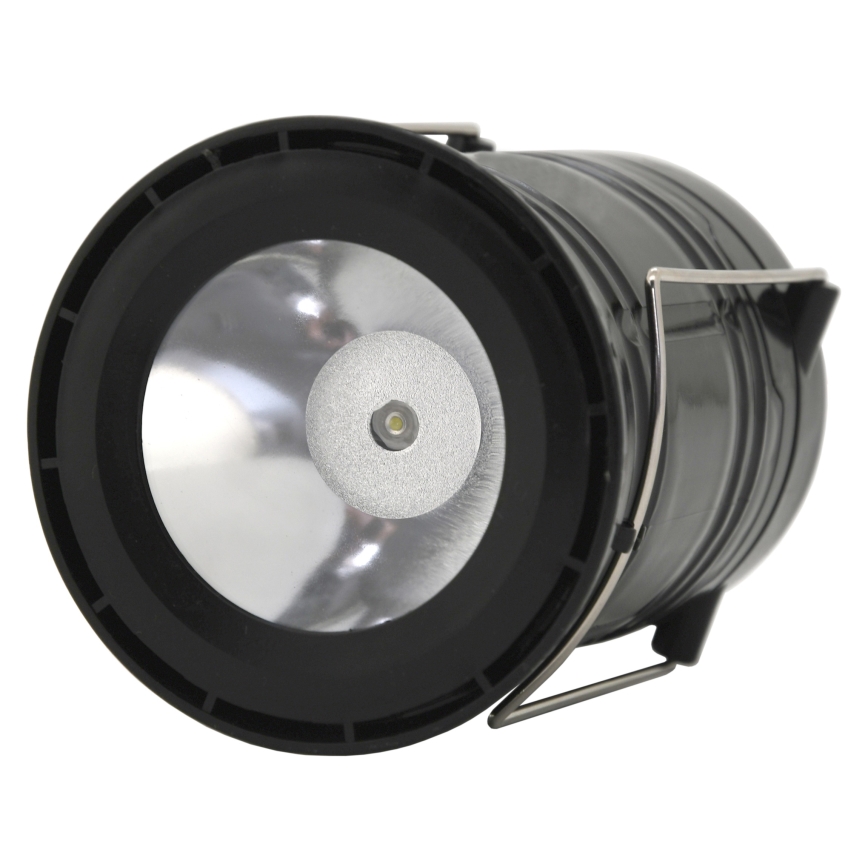 LED Lampada solare portatile LED/1200mAh nera