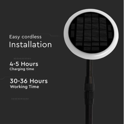 LED Lampada solare regolabile GARDEN LED/8W/5V 60-129 cm 4000K IP65