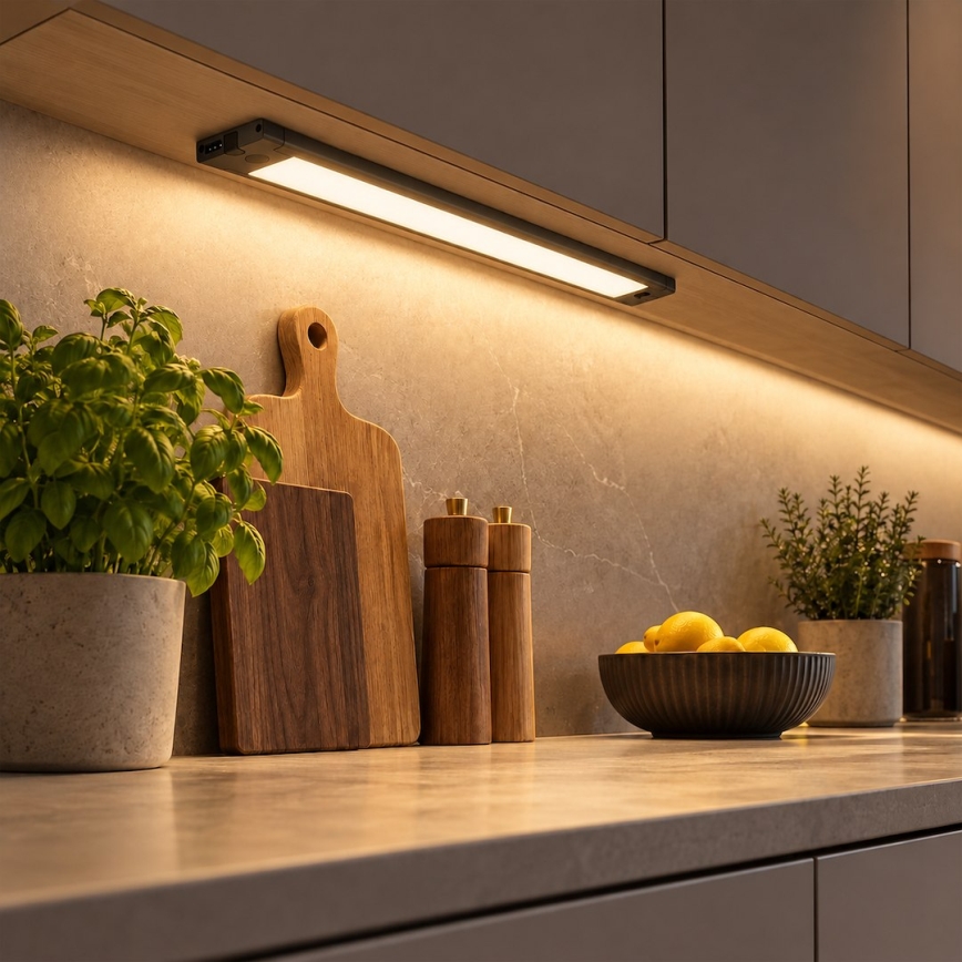 Lampada LED sottopensile LED/12W/230V 2700/3000/4000/5000/5700K 42 cm nera