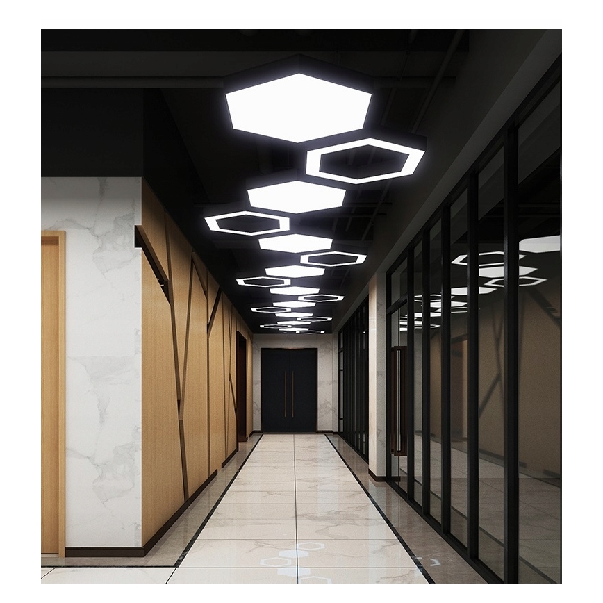 LED lampadario a cavo LED/20W/230V nero