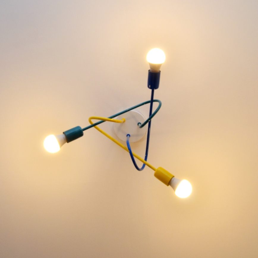 LED Lampadario a plafone per bambini OXFORD 3xE27/15W/230V