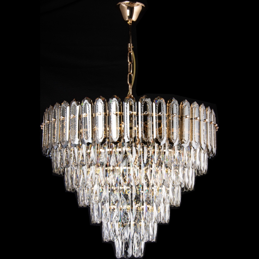 LED Lampadario a sospensione con catena 11xE27/60W/230V + 7xLED/6W diametro 60 cm oro