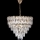 LED Lampadario a sospensione con catena 9xE27/60W/230V + 6xLED/6W diametro 50 cm oro