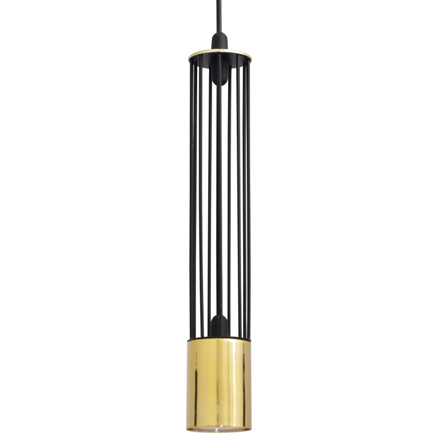 LED Lampadario a sospensione con filo BARS 3xGU10/4,8W/230V nero/oro