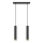 LED Lampadario a sospensione con filo TUBA 2xGU10/4,8W/230V nero/oro
