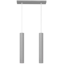 LED Lampadario a sospensione con filo TUBA 2xGU10/6,5W/230V grigio
