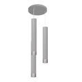 LED Lampadario a sospensione con filo TUBA 3xGU10/4,8W/230V grigio/cromo opaco