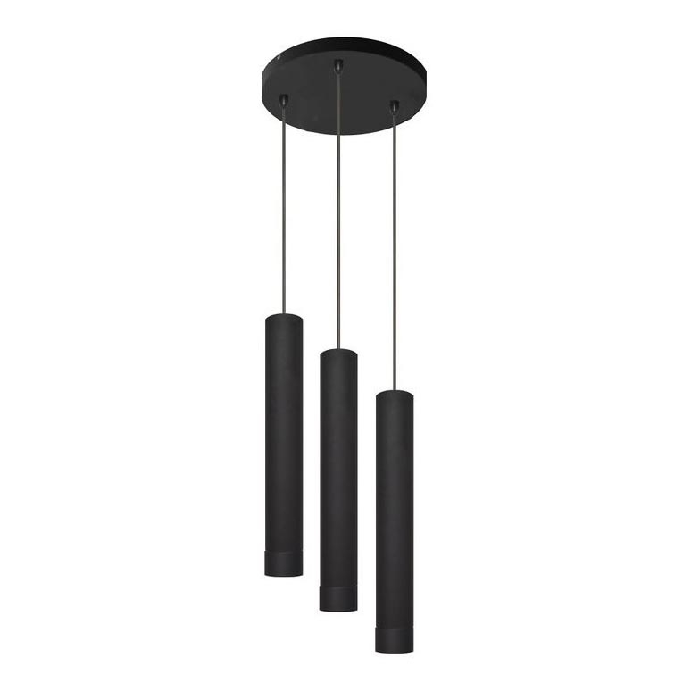 LED Lampadario a sospensione con filo TUBA 3xGU10/4,8W/230V nero