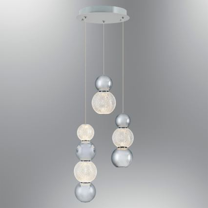 LED Lampadario CREMONA LED/17W/230V 3000K cromo opaco