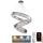 LED Lampadario di cristallo dimmerabile a filo LED/115W/230V 3000-6500K cromo lucido + telecomando