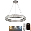 LED Lampadario di cristallo dimmerabile a filo LED/50W/230V 3000-6500K cromo lucido + telecomando
