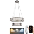LED Lampadario di cristallo dimmerabile a filo LED/65W/230V 3000-6500K cromo lucido + telecomando