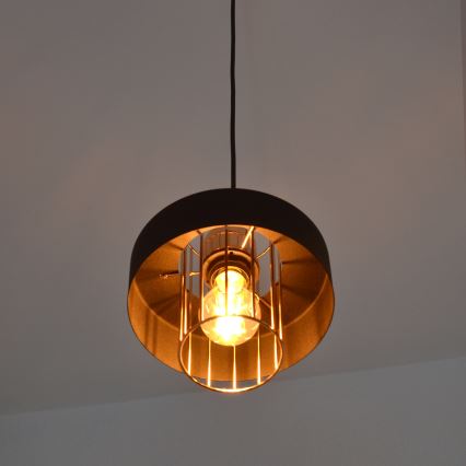 LED Lampadario LED a sospensione con filo VOLTA 2xE27/15W/230V nero/oro