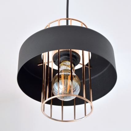 LED Lampadario LED a sospensione con filo VOLTA 2xE27/15W/230V nero/oro