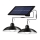 LED Lampadario solare dimmerabile su filo 2xLED/1,8W/3,7V IP44 6500K 2400 mAh + telecomando