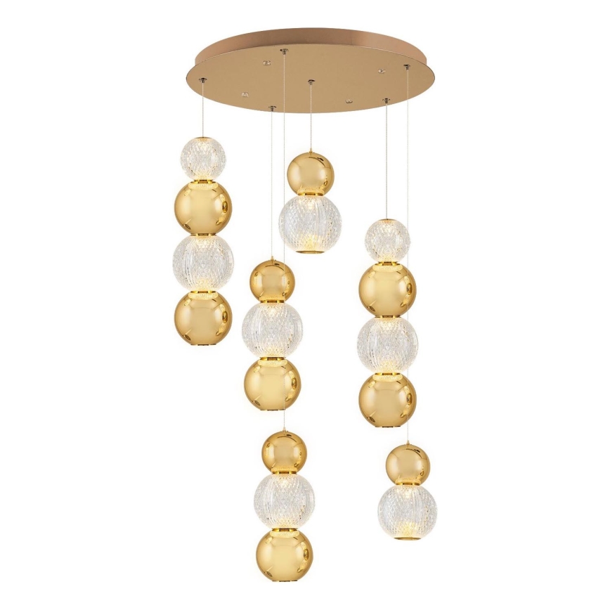 LED Lampadario sospeso CREMONA LED/34W/230V 3000K dorato