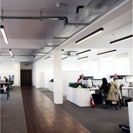 LED Lampadario su cavo LED/44W/230V 6000K 120 cm nero