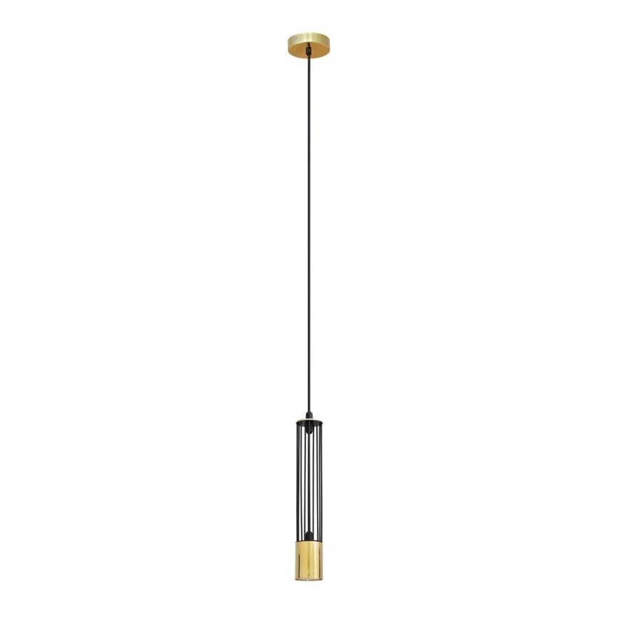LED Lampadario su corda BARS 1xGU10/4,8W/230V nero/dorato