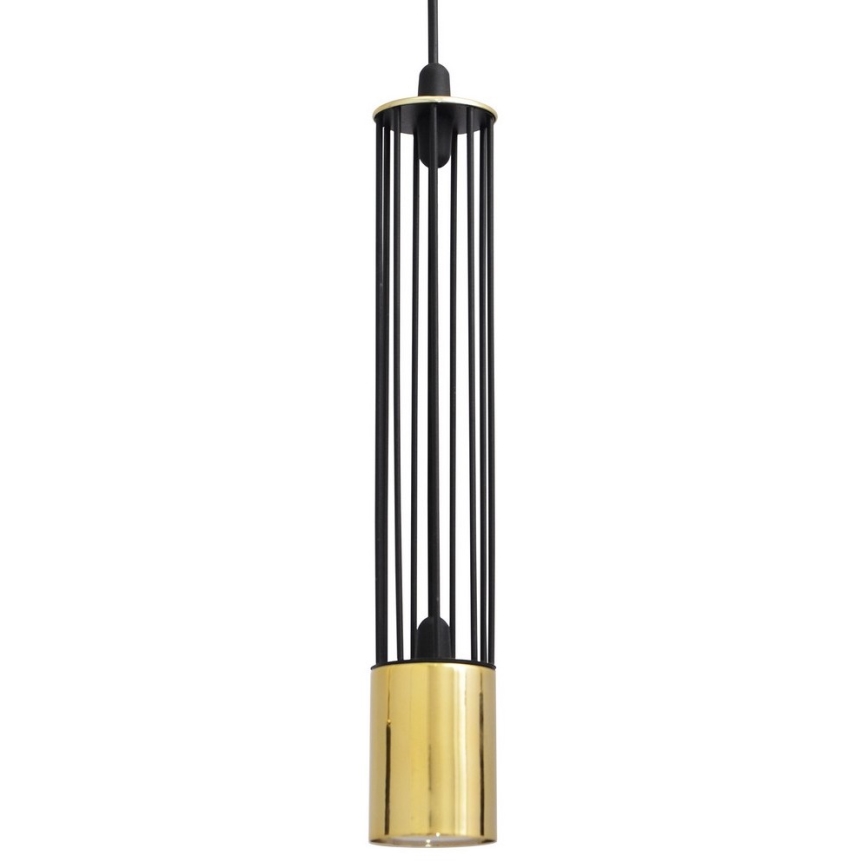 LED Lampadario su corda BARS 1xGU10/4,8W/230V nero/dorato