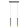 LED Lampadario su corda BARS 2xGU10/4,8W/230V nero/dorato