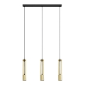 LED Lampadario su corda BARS 3xGU10/4,8W/230V dorato