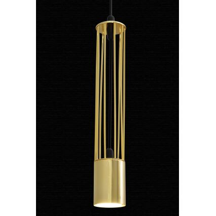 LED Lampadario su corda BARS 3xGU10/4,8W/230V dorato/nero