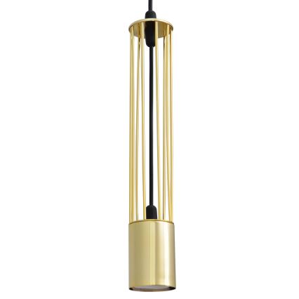 LED Lampadario su corda BARS 3xGU10/4,8W/230V dorato/nero