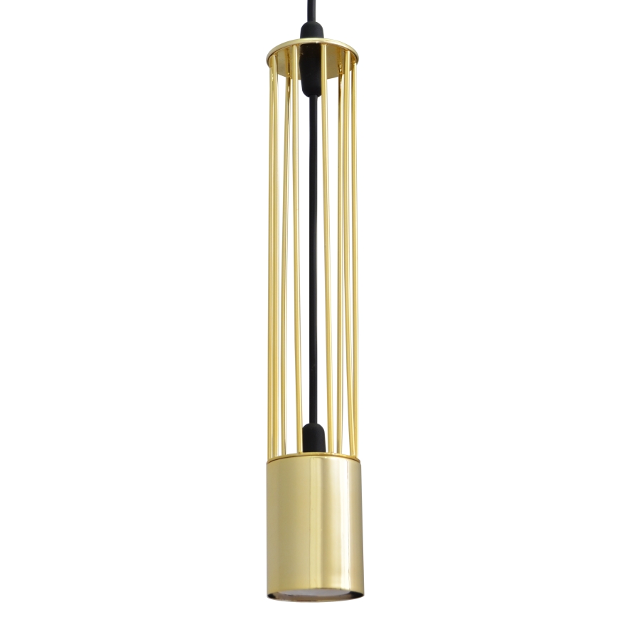 LED Lampadario su corda BARS 3xGU10/4,8W/230V dorato/nero