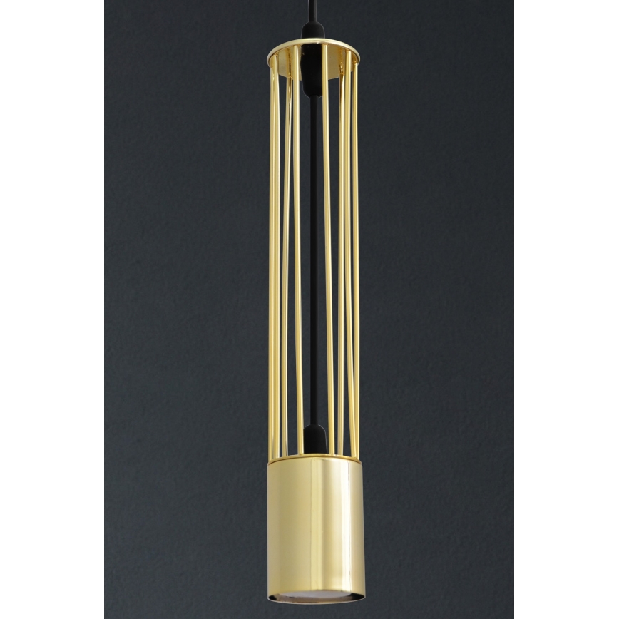 LED Lampadario su corda BARS 3xGU10/4,8W/230V dorato/nero