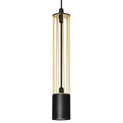 LED Lampadario su corda BARS 3xGU10/4,8W/230V nero/oro