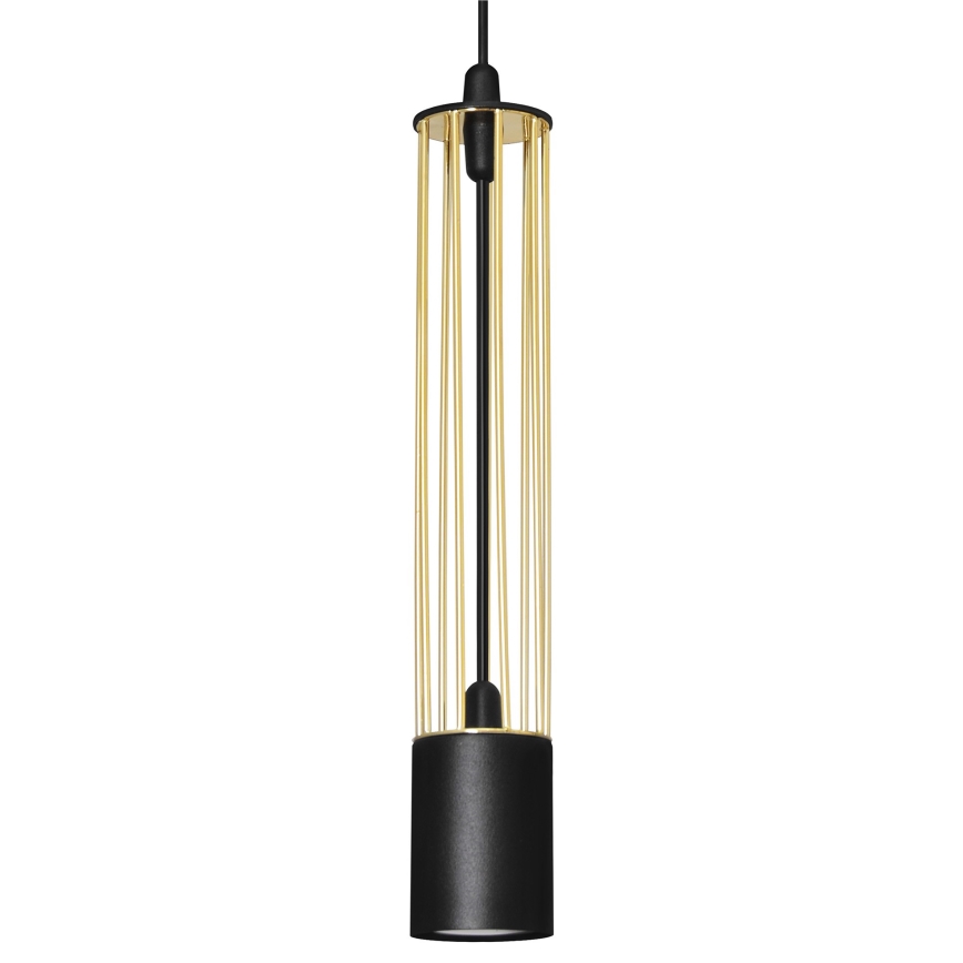 LED Lampadario su corda BARS 3xGU10/4,8W/230V nero/oro