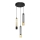 LED Lampadario su corda  BARS 3xGU10/4,8W/230V nero/oro