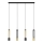 LED Lampadario su corda BARS 4xGU10/4,8W/230V nero/dorato