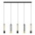 LED Lampadario su corda BARS 5xGU10/4,8W/230V nero/dorato