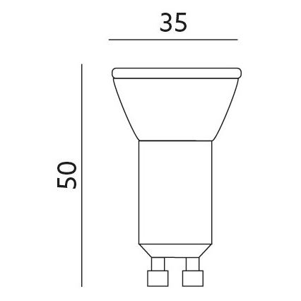 LED lampadina GU10-MR11/4W/230V 3000K