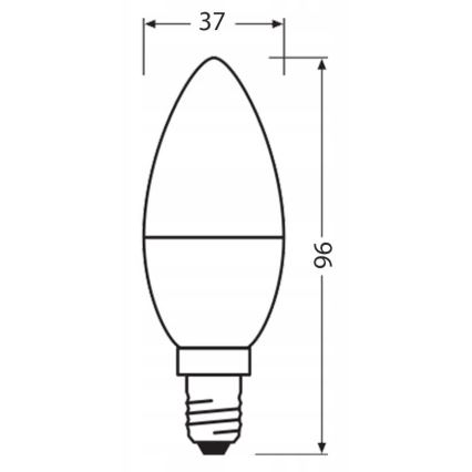 LED Lampadina in plastica riciclata B40 E14/4,9W/230V 2700K - Ledvance