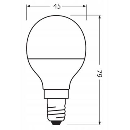 LED Lampadina in plastica riciclata P45 E14/4,9W/230V 4000K - Ledvance