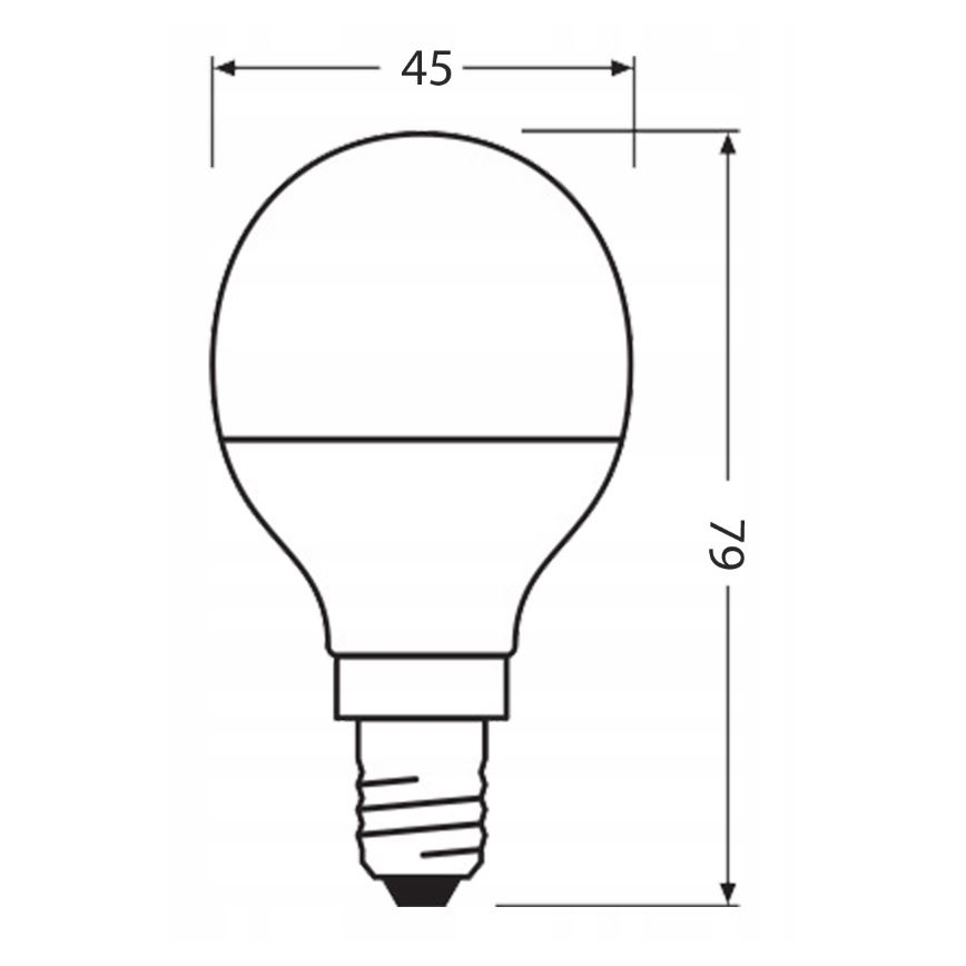 LED Lampadina in plastica riciclata P45 E14/4,9W/230V 4000K - Ledvance